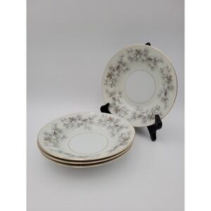 Vintage Narumi China Olympia Pine Cone China 4 Soup Bowls Holiday Winter Pattern